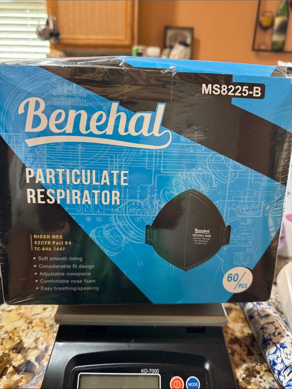 Benehal NIOSH N95 Black Respirator Mask -
60 Pack - Picture 2 of 2